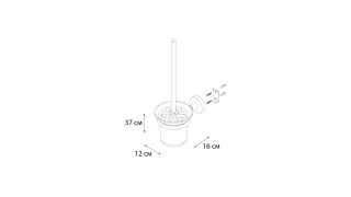 Ерш для туалета золото-сатин Fixsen Comfort Gold (FX-87013)